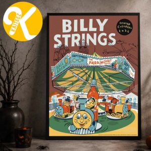 Billy Strings Denver CO Event Poster At Ball Arena In Denver CO On September 18 19 20 2026 Art By Ryan Duggan Home Decor Poster Canvas