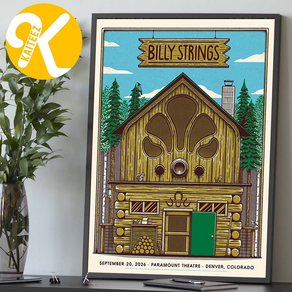 Billy Strings Denver CO Event Poster At Paramount Theatre In Denver CO On September 20 2026 Home Decor Poster Canvas Billy Strings Denver CO Event Poster At Paramount Theatre In Denver CO On September 20 2026 Home Decor Poster Canvas