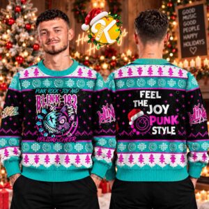 Blink 182 Holiday Cheer Punk Ugly Christmas Sweater