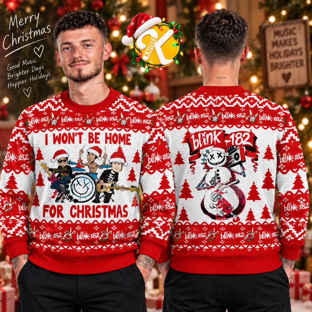 Blink 182 I Won’t Be Home For Christmas Ugly Sweater Blink 182 I Won’t Be Home For Christmas Ugly Sweater