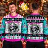 Blink 182 Ice Cream Design Custom Name Christmas Ugly Sweater