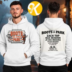 Boots In The Park Festival 2026 At The Woodward Park In Fresno CA On September 19 2026 Line Up Two Sided Unisex Hoodie
