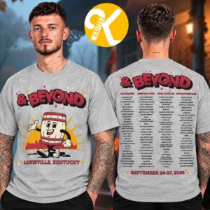Bourbon And Beyond Festival 2026 Merch At Kentucky Expo Center In Louisville Kentucky On September 24-27 2026 Happy Barrel Line Up Two Sided Unisex T-Shirt