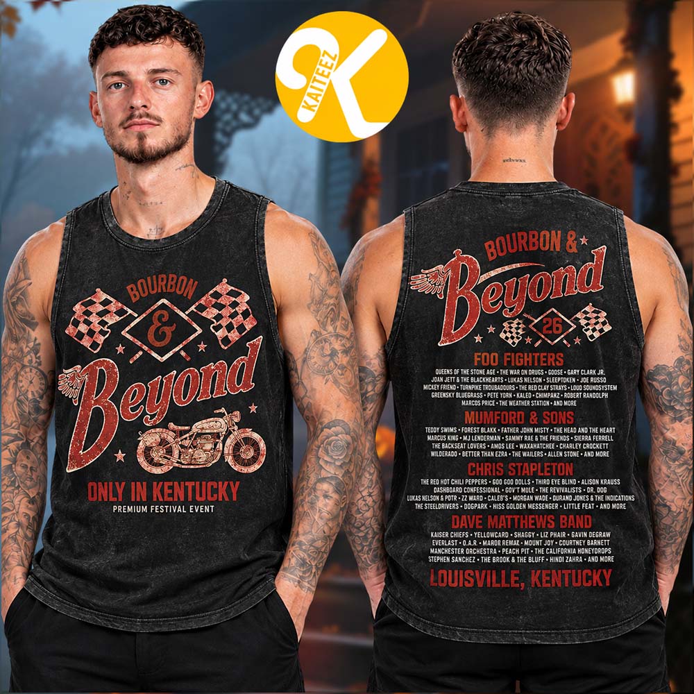 Bourbon And Beyond Festival 2026 Merch At Kentucky Expo Center In Louisville Kentucky On September 24-27 2026 Rusted Line Up Two Sided Unisex Tank Top Bourbon And Beyond Festival 2026 Merch At Kentucky Expo Center In Louisville Kentucky On September 24-27 2026 Rusted Line Up Two Sided Unisex Tank Top