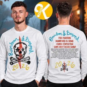 Bourbon And Beyond Festival 2026 Merch At Kentucky Expo Center In Louisville Kentucky On September 24-27 2026 Stardust Skull Line Up Two Sided Unisex Longsleeve