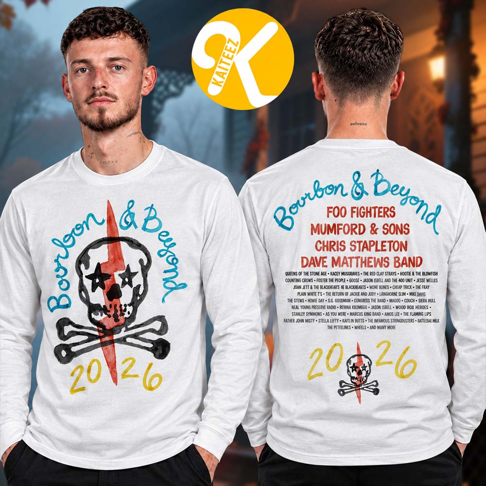Bourbon And Beyond Festival 2026 Merch At Kentucky Expo Center In Louisville Kentucky On September 24-27 2026 Stardust Skull Line Up Two Sided Unisex Longsleeve Bourbon And Beyond Festival 2026 Merch At Kentucky Expo Center In Louisville Kentucky On September 24-27 2026 Stardust Skull Line Up Two Sided Unisex Longsleeve