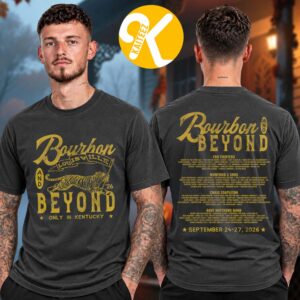 Bourbon And Beyond Festival 2026 Merch At Kentucky Expo Center In Louisville Kentucky On September 24-27 2026 Tiger Flag Line Up Two Sided Unisex T-Shirt