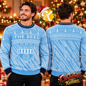 Brentford Castle Crest Retro Christmas Jumper Ugly Sweater