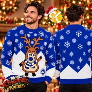 Brighton And Hove Albion BHAFC Reindeer Jumper Christmas Ugly Sweater
