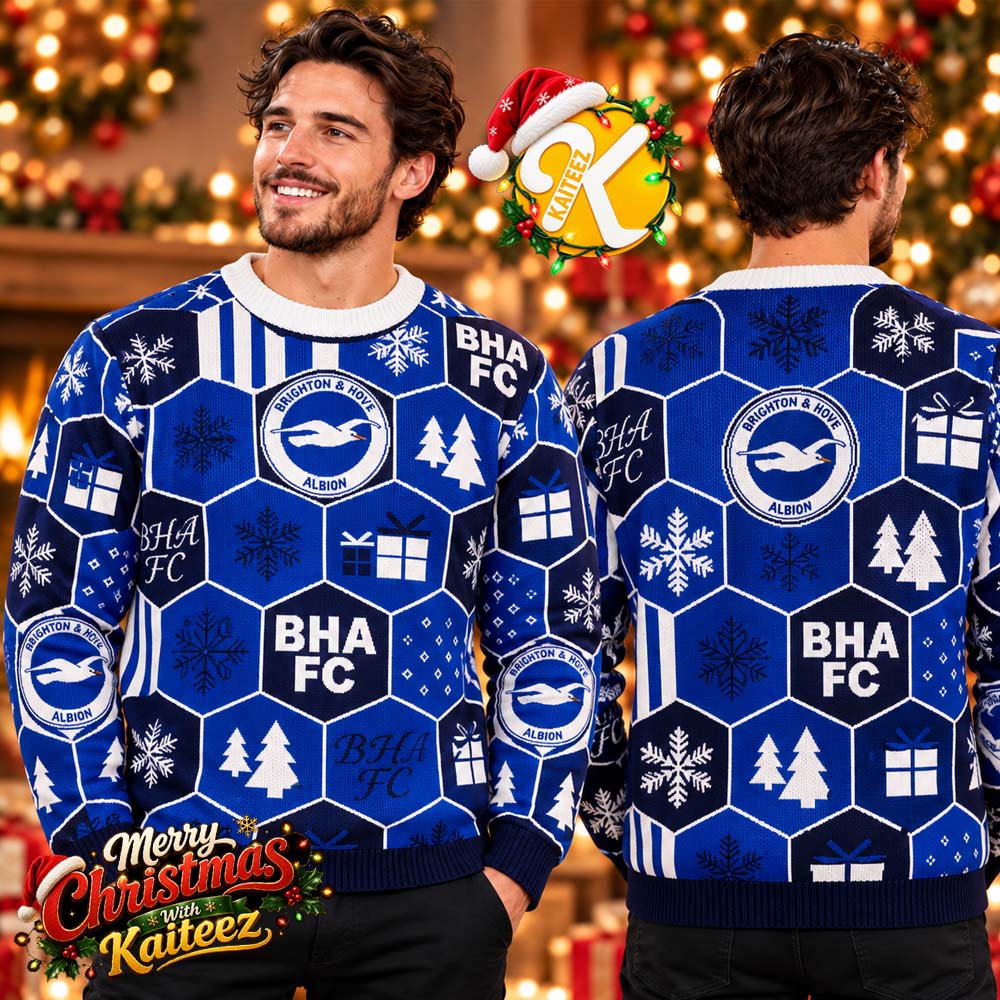 Brighton And Hove Albion Holiday BHAFC Scramble Jumper Christmas Ugly Sweater Brighton And Hove Albion Holiday BHAFC Scramble Jumper Christmas Ugly Sweater