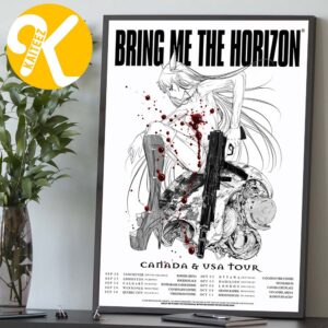 Bring Me The Horizon Canada USA Tour 2026 Tour Dates Home Decor Poster Canvas
