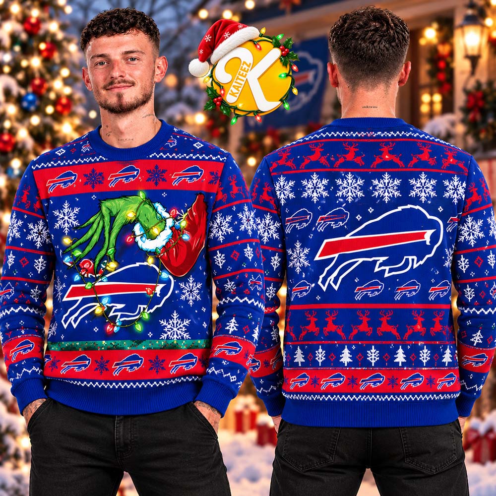 Buffalo Bills NFL Christmas Ugly Sweater Grinch Show Your Team Spirit Buffalo Bills NFL Christmas Ugly Sweater Grinch Show Your Team Spirit