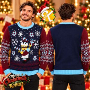 Burnley FC Mascot Xmas Jumper Christmas Ugly Sweater