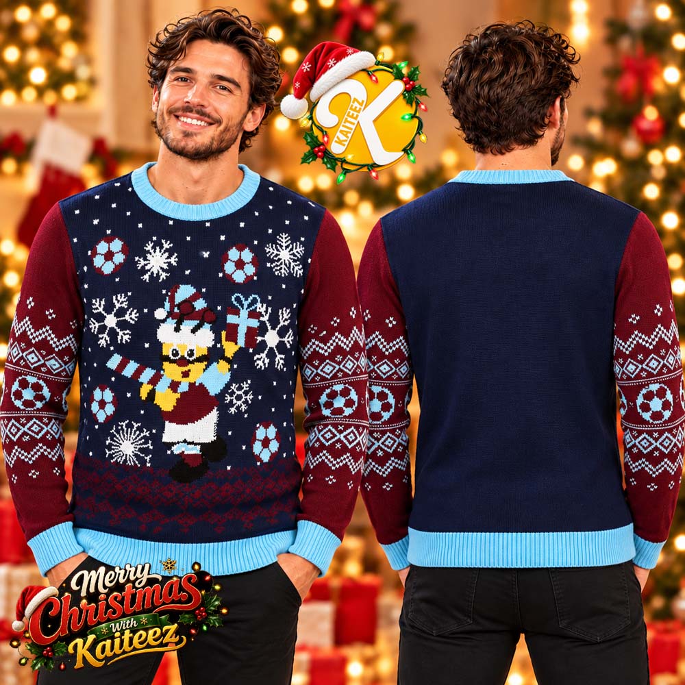 Burnley FC Mascot Xmas Jumper Christmas Ugly Sweater Burnley FC Mascot Xmas Jumper Christmas Ugly Sweater