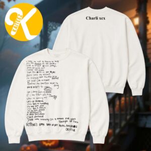 Charli XCX Merch MFF Tour 2026 North America Lyric Unisex Sweatshirt