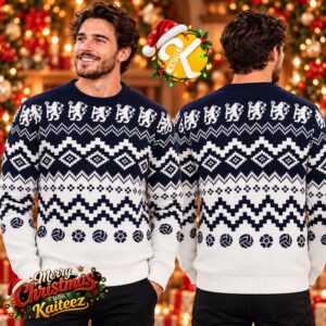 Chelsea FC Midnight Blue Christmas Jumper Ugly Sweater