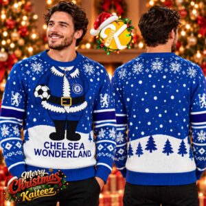 Chelsea FC Wonderland Christmas Jumper Ugly Sweater