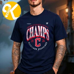 Cleveland Guardians Merch 2026 AL Central Division Champions Locker Room Navy Unisex T-Shirt