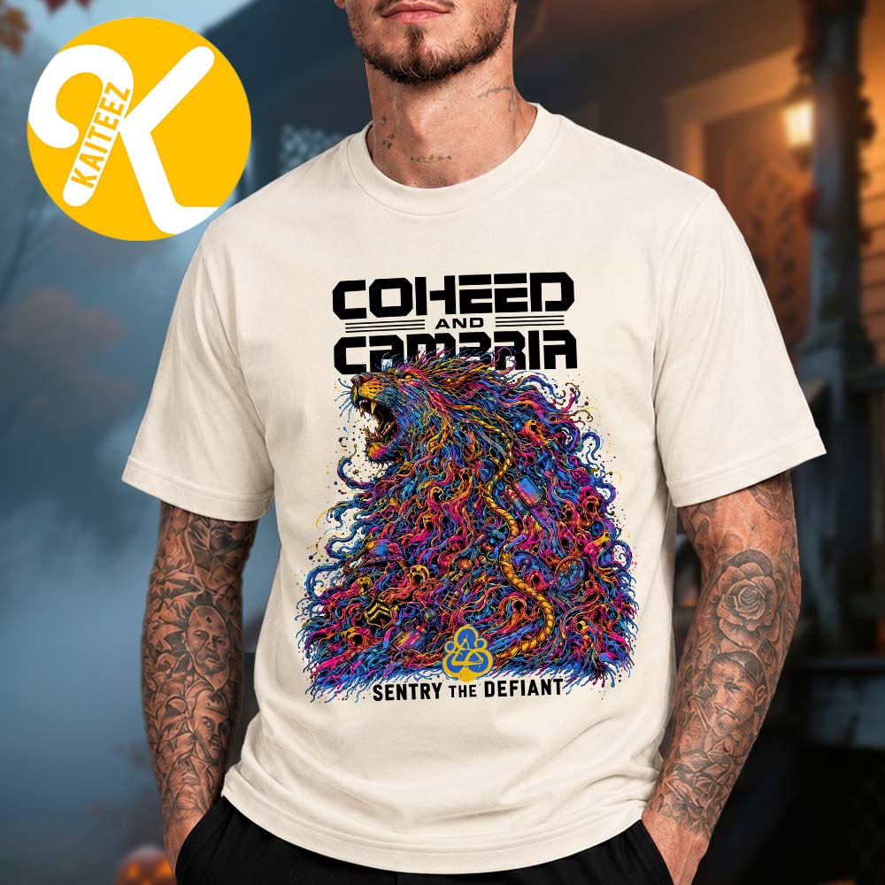 Coheed And Cambria Merch Neverender Rocks At Red Rocks Amphitheatre In Morrison Colorado On September 29 2026 Sentry The Defiant Unisex T-Shirt Coheed And Cambria Merch Neverender Rocks At Red Rocks Amphitheatre In Morrison Colorado On September 29 2026 Sentry The Defiant Unisex T-Shirt