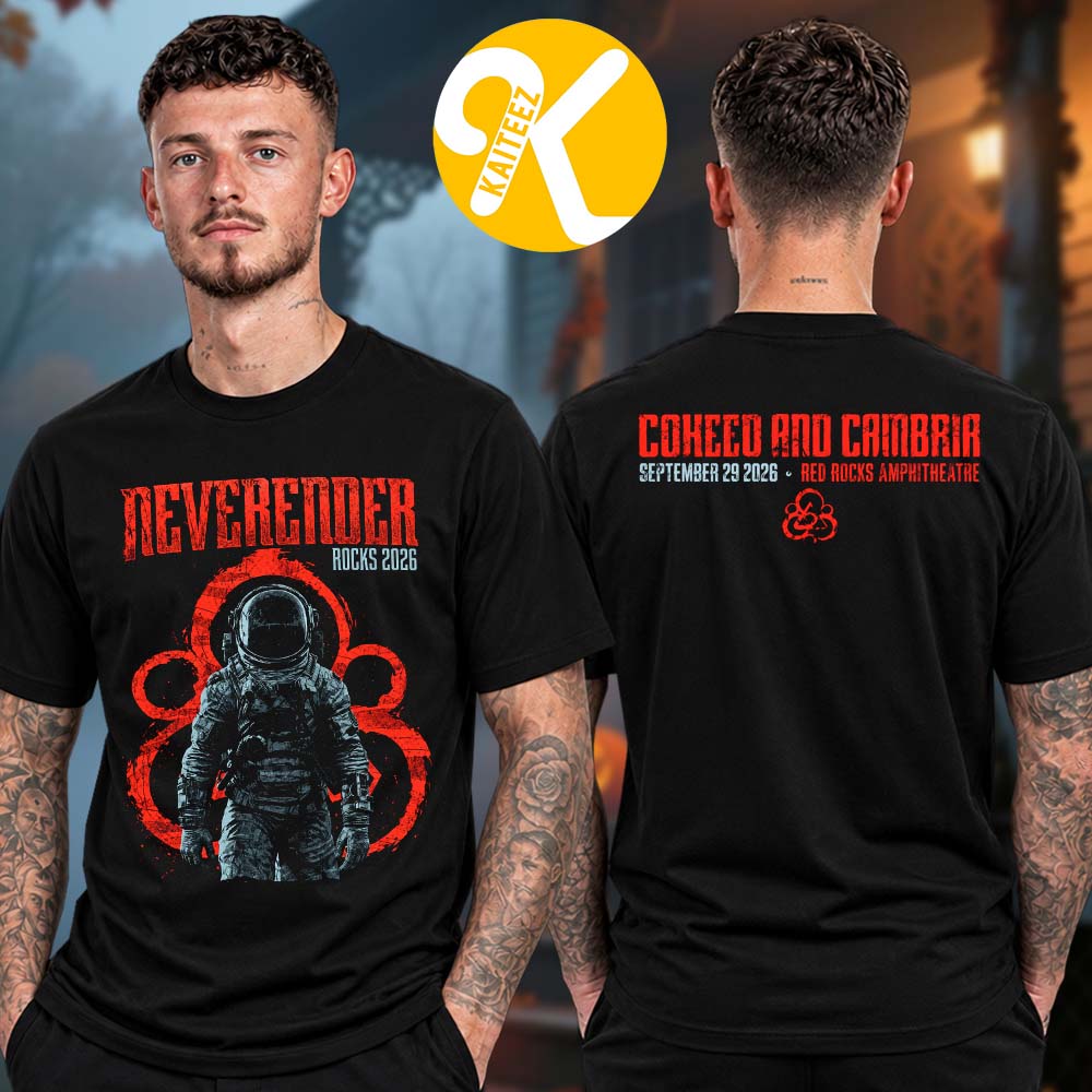 Coheed And Cambria Merch Neverender Rocks At Red Rocks Amphitheatre In Morrison Colorado On September 29 2026 Two Sided Unisex T-Shirt Coheed And Cambria Merch Neverender Rocks At Red Rocks Amphitheatre In Morrison Colorado On September 29 2026 Two Sided Unisex T-Shirt