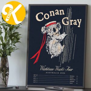Conan Gray Exclusive Poster Wishbone World Tour 2026 Autralia Tour Dates Home Decor Poster Canvas