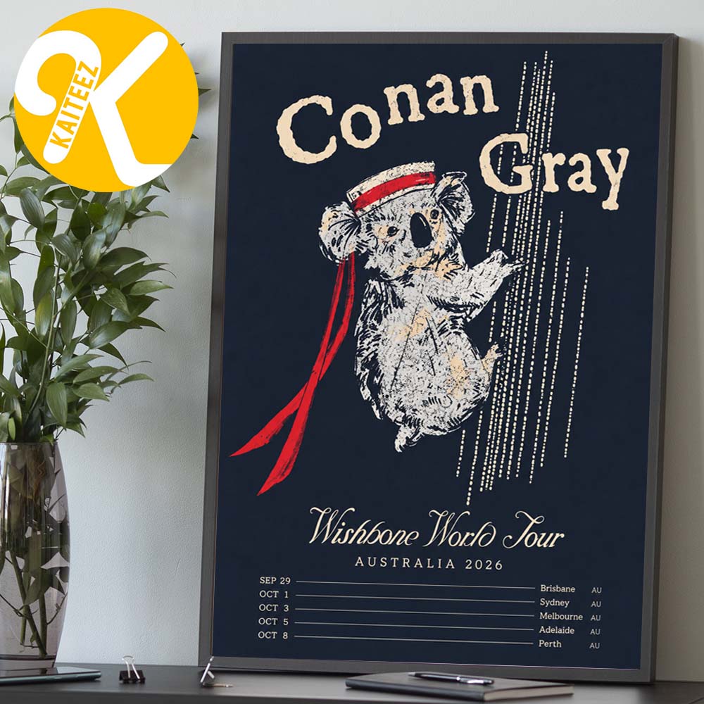 Conan Gray Exclusive Poster Wishbone World Tour 2026 Autralia Tour Dates Home Decor Poster Canvas Conan Gray Exclusive Poster Wishbone World Tour 2026 Autralia Tour Dates Home Decor Poster Canvas