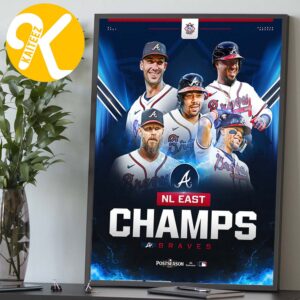 Congrats Atlanta Braves 2026 NL East Champions Home Decor Poster Canvas