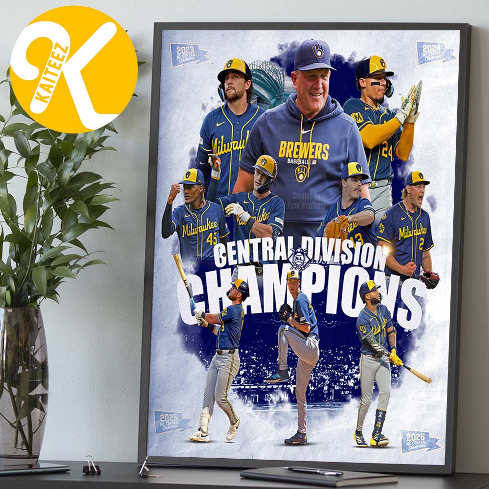 Congrats Milwaukee Brewers NL Central Champions 2026 Home Decor Poster Canvas Congrats Milwaukee Brewers NL Central Champions 2026 Home Decor Poster Canvas