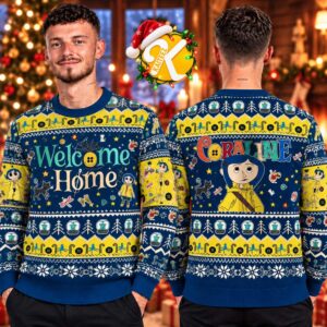 Coraline Welcome Home Ugly Christmas Sweater