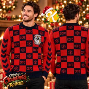 Coventry City FC Away Retro Christmas Jumper Ugly Sweater