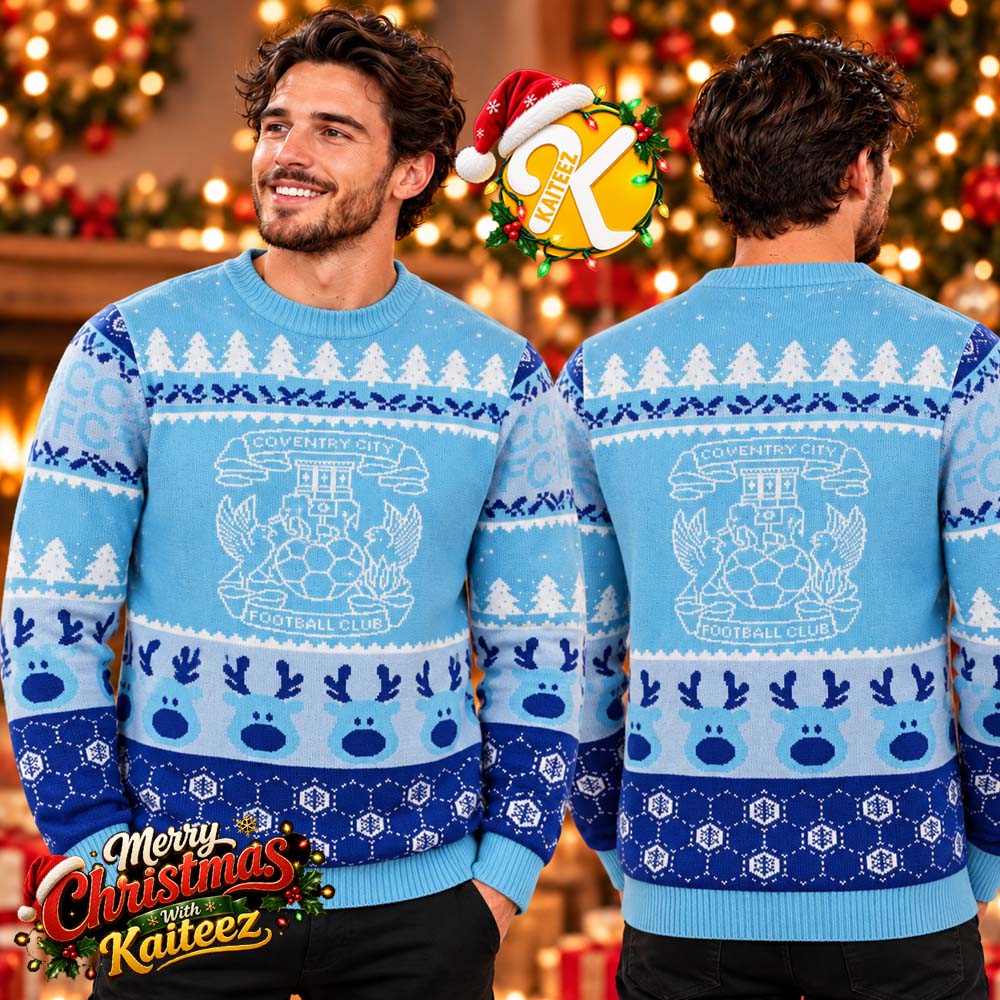 Coventry City FC Fairisle Christmas Jumper Ugly Sweater Coventry City FC Fairisle Christmas Jumper Ugly Sweater