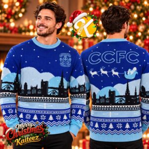 Coventry City FC Skyline Christmas Jumper Ugly Sweater