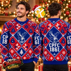 Crystal Palace CPFC 1861 Christmas Jumper Ugly Sweater