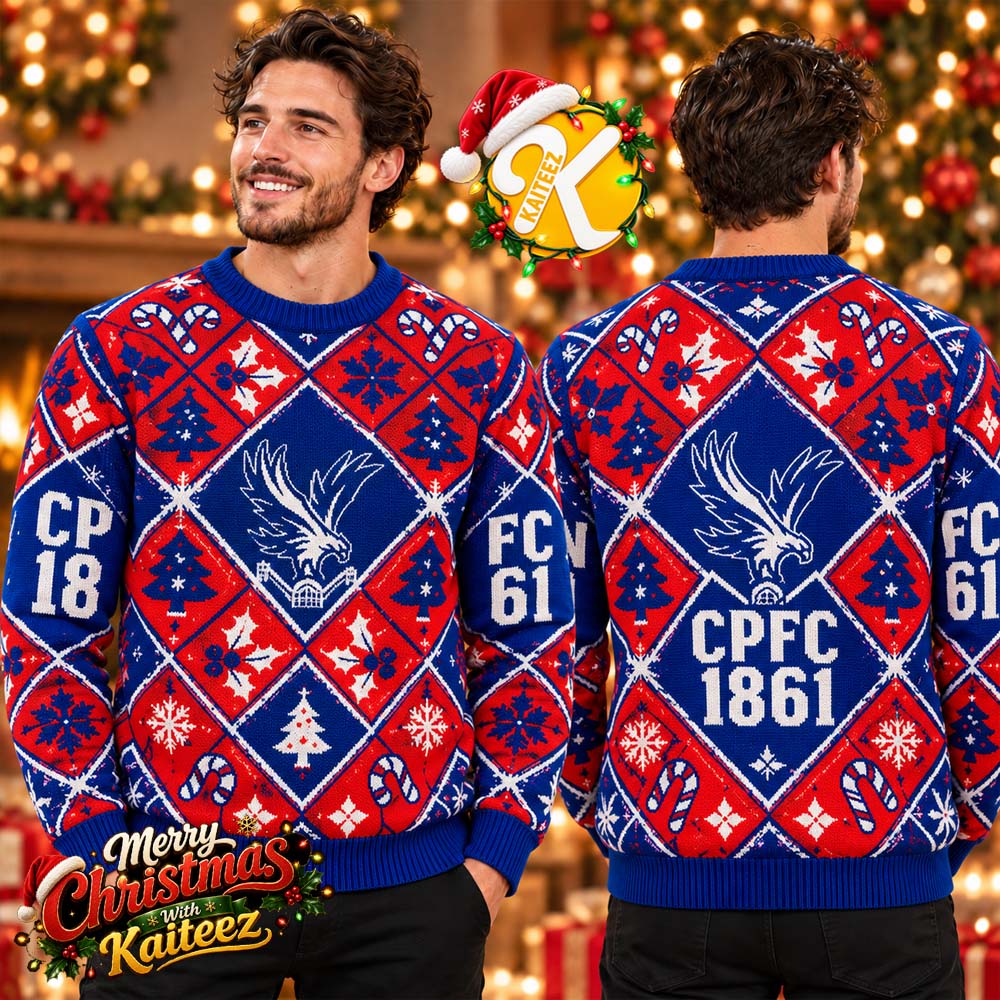Crystal Palace CPFC 1861 Christmas Jumper Ugly Sweater Crystal Palace CPFC 1861 Christmas Jumper Ugly Sweater