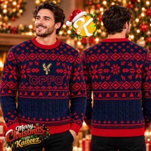 Crystal Palace CPFC Fair Isle Christmas Jumper Holiday Ugly Sweater
