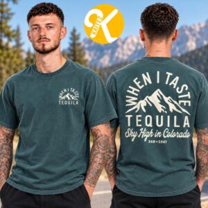 Dan + Shay Merch The Young Tour 2026 Tequila Mountain When I Taste Tequila Sky High In Colorado Washed T-Shirt