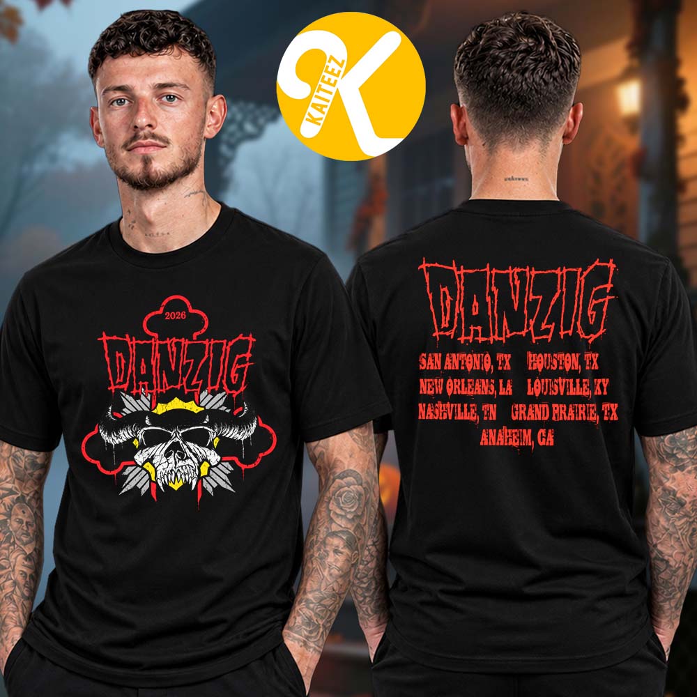 Danzig Merch North America Tour 2026 Demon Skull Two Sided Unisex T-Shirt Danzig Merch North America Tour 2026 Demon Skull Two Sided Unisex T-Shirt