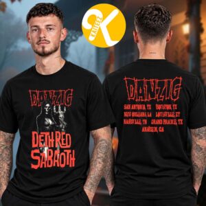 Danzig Merch North America Tour 2026 Deth Red Sabaoth Two Sided Unisex T-Shirt