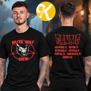 Danzig Merch North America Tour 2026 Killer Wolf Krew Two Sided Unisex T-Shirt