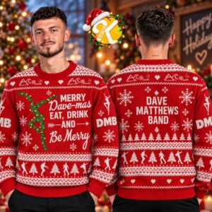 Dave Matthews Band Merry Dave Mas Eat Drink And Be Merry Ugly Sweater