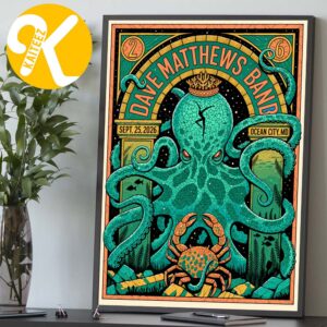 Dave Matthews Band Ocean City MD Event Poster At Oceans Calling Festival In Ocean City MD On September 25 2026 Home Decor Poster Canvas