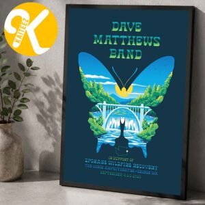 Dave Matthews Band Spokane Wildfire Response Poster At The Gorge Amphitheatre In George WA On September 4 5 6 2026 Home Decor Poster Canvas