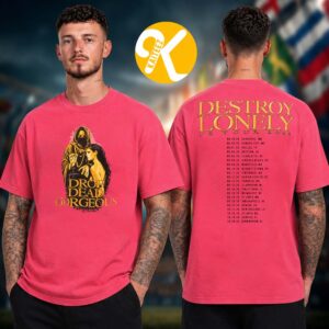 Destroy Lonely Merch Greyday 2026 US Tour Dates Pink Two Sided Unisex T-Shirt