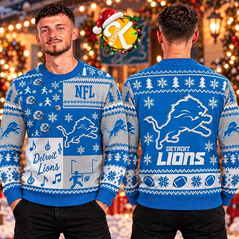 Detroit Lions NFL Merry Christmas 2026 Ugly Christmas Sweater Detroit Lions NFL Merry Christmas 2026 Ugly Christmas Sweater