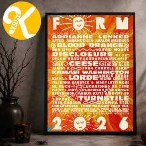 FORM Arcosanti Festival 2026 In Arcosanti AZ On October 9-11 2026 Line Up Home Decor Poster Canvas