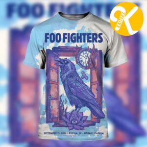 Foo Fighters Regina SK Event Poster At Mosaic Stadium In Regina SK On September 15 2026 All Over Print Shirt
