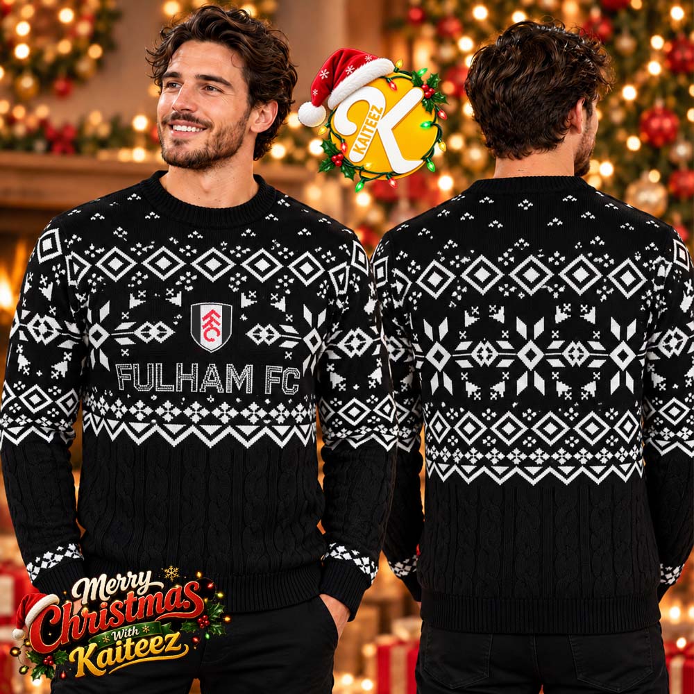Fulham FC Fairisle Xmas Holiday Christmas Jumper Ugly Sweater Fulham FC Fairisle Xmas Holiday Christmas Jumper Ugly Sweater