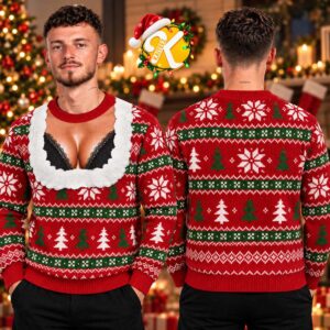 Funny Bra Muscle Christmas Gift For Husband Ugly Sweater