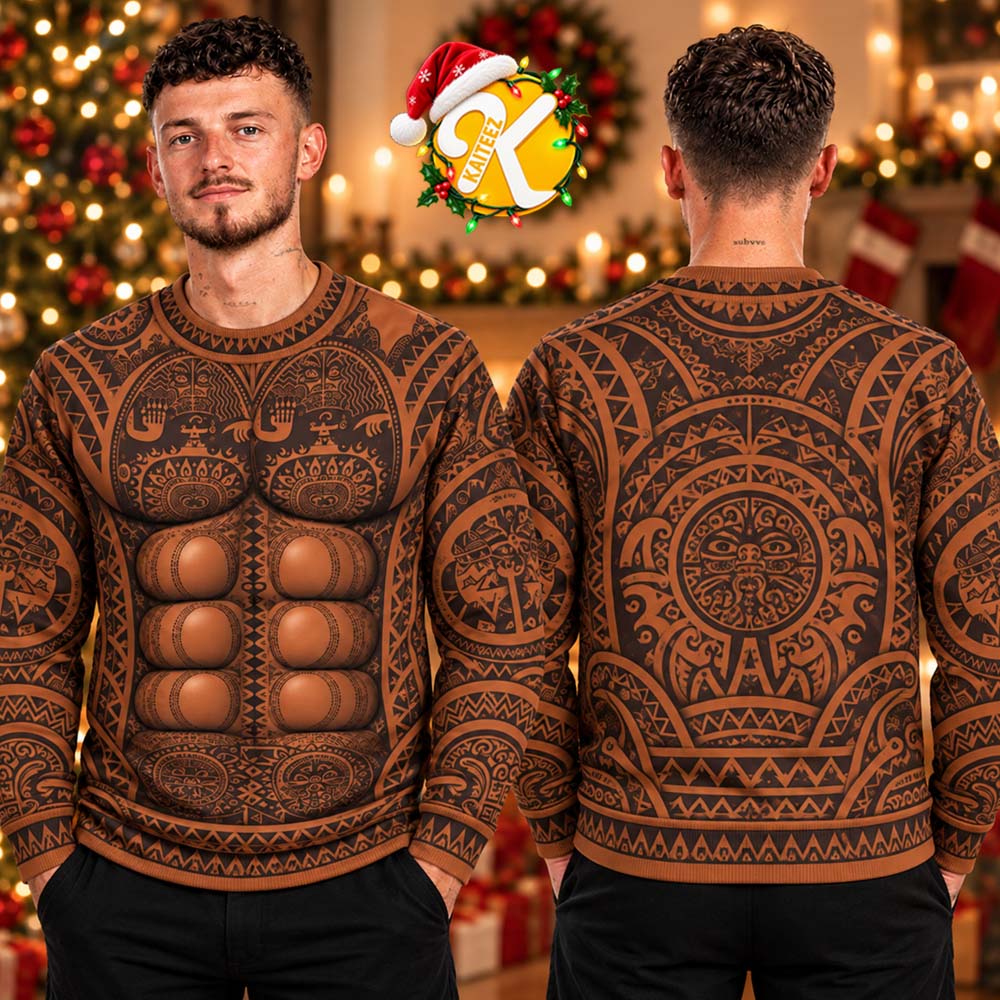 Funny Muscle Tattoo Christmas Gift For Husband Ugly Sweater Funny Muscle Tattoo Christmas Gift For Husband Ugly Sweater