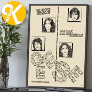 Geese Band Nashville TN Event Poster At Ryman Auditorium In Nashville TN On September 28 29 2026 Home Decor Poster Canvas